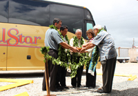 ロイヤルスター･ハワイ社新バスヤードお披露目会